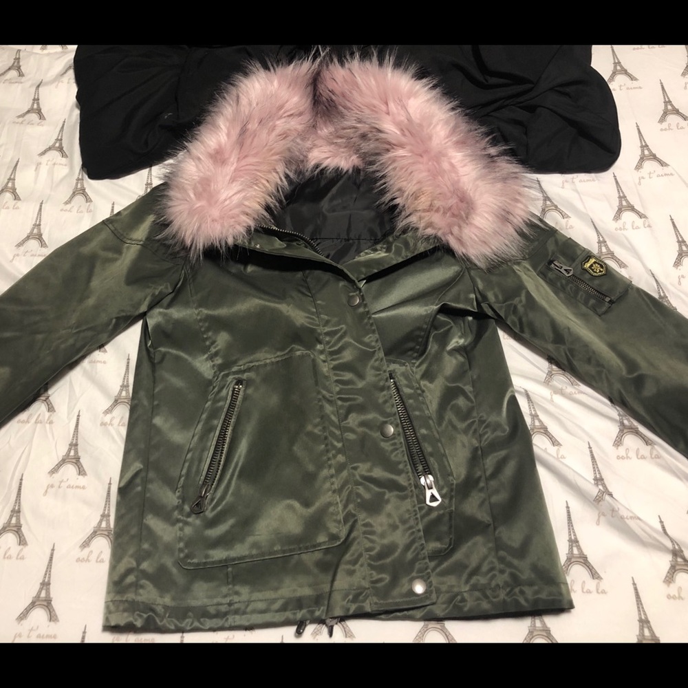 Guess Jacket with Pink Removable Fur